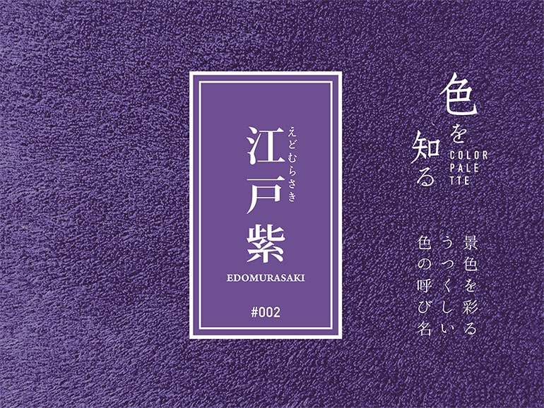 色を知る COLOR PALETTE #002 江戸紫（えどむらさき） 景色を彩るうつくしい色の呼び名